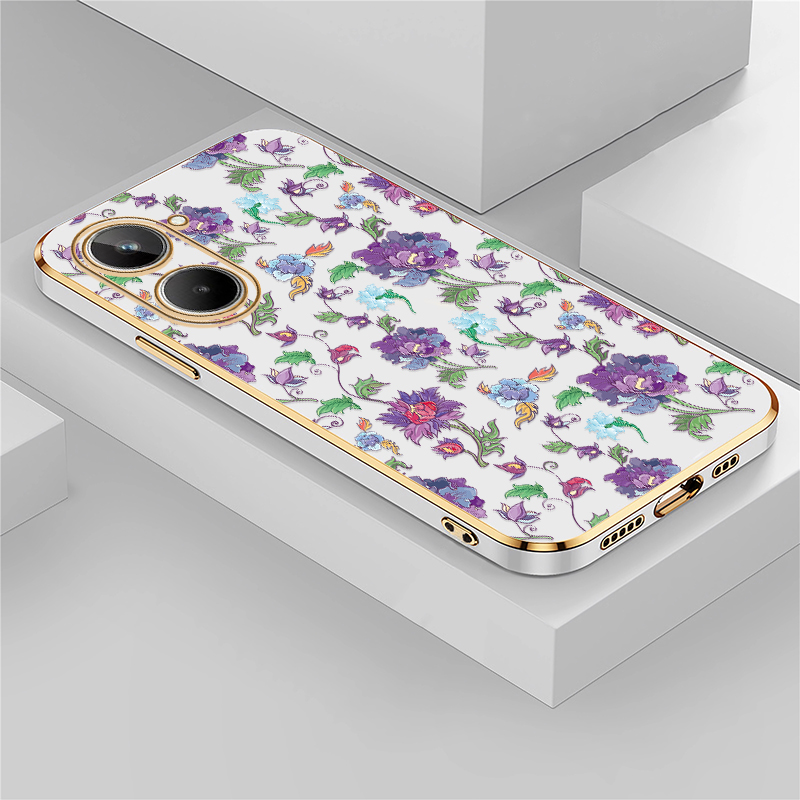 Phone Cases Realme - Luxury Flower Pattern Phone Case For