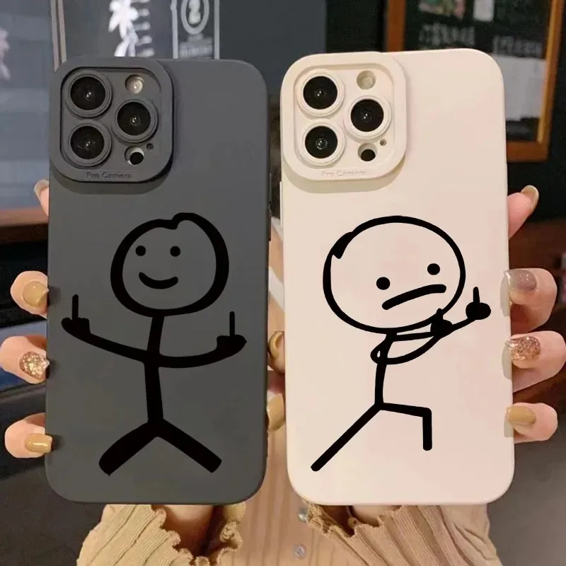 Cute Anime Case - Cute Cartoon Matchman Matte Silicone Phone
