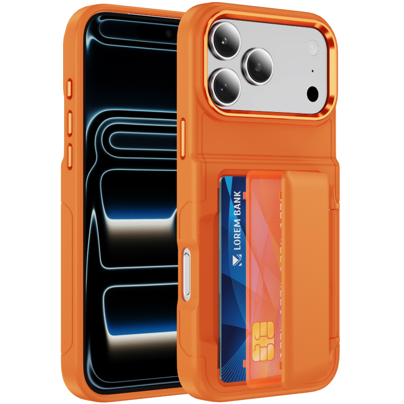 Phone Cases With Wallet On Back - New Solid Color Frosted PC Wallet