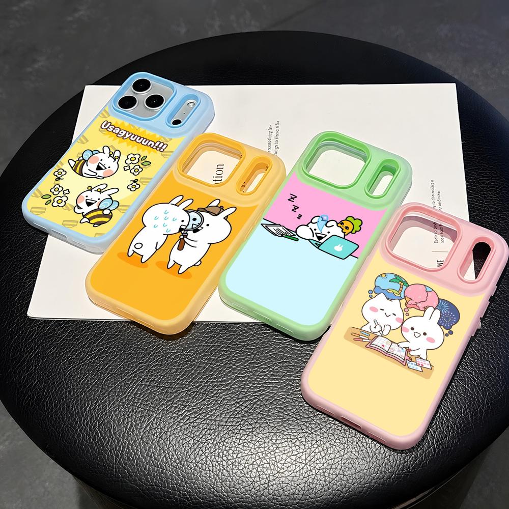 Phone Cases With Card Holder - Usagyuuun Rabbit Cute Phone Case 2-in-1