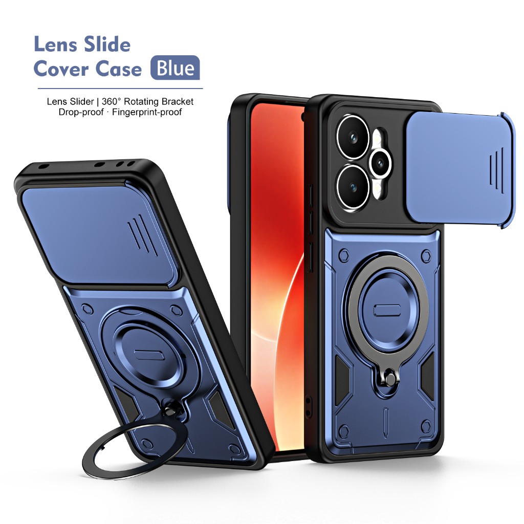 Phone Cases Realme - Armor Shockproof Phone Case with Slide