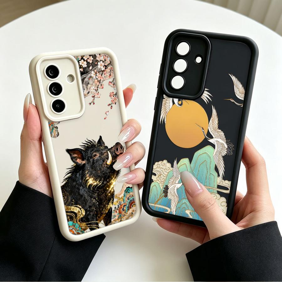 Phone Cases For Samsung Galaxy - Cartoon Crane Wild Boar Phone Cover