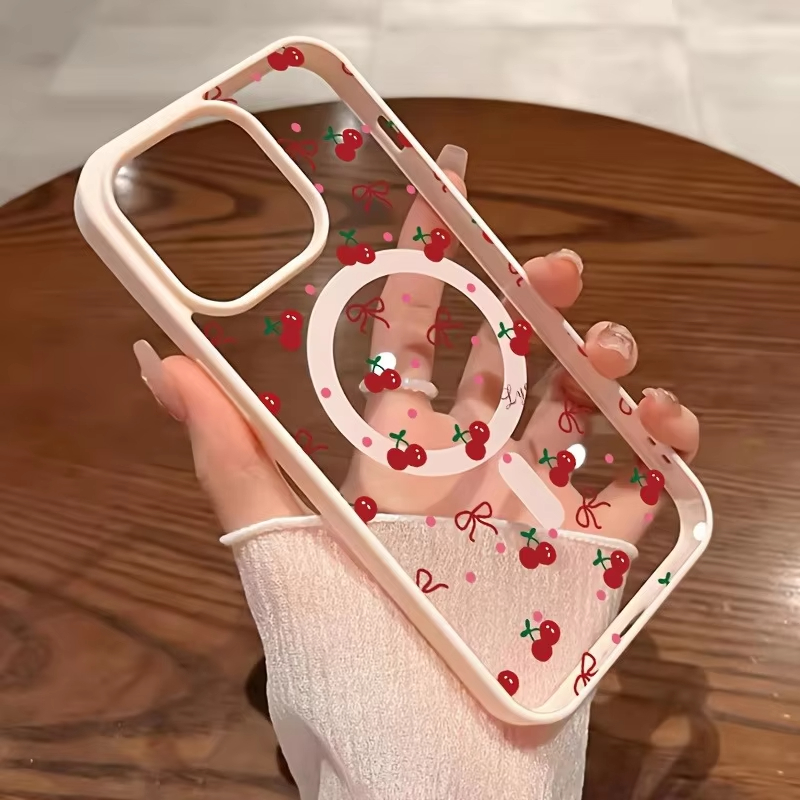 Red Cherry Printed Magnetic Ph - đánh giá và giá Phone Cases With Magnet