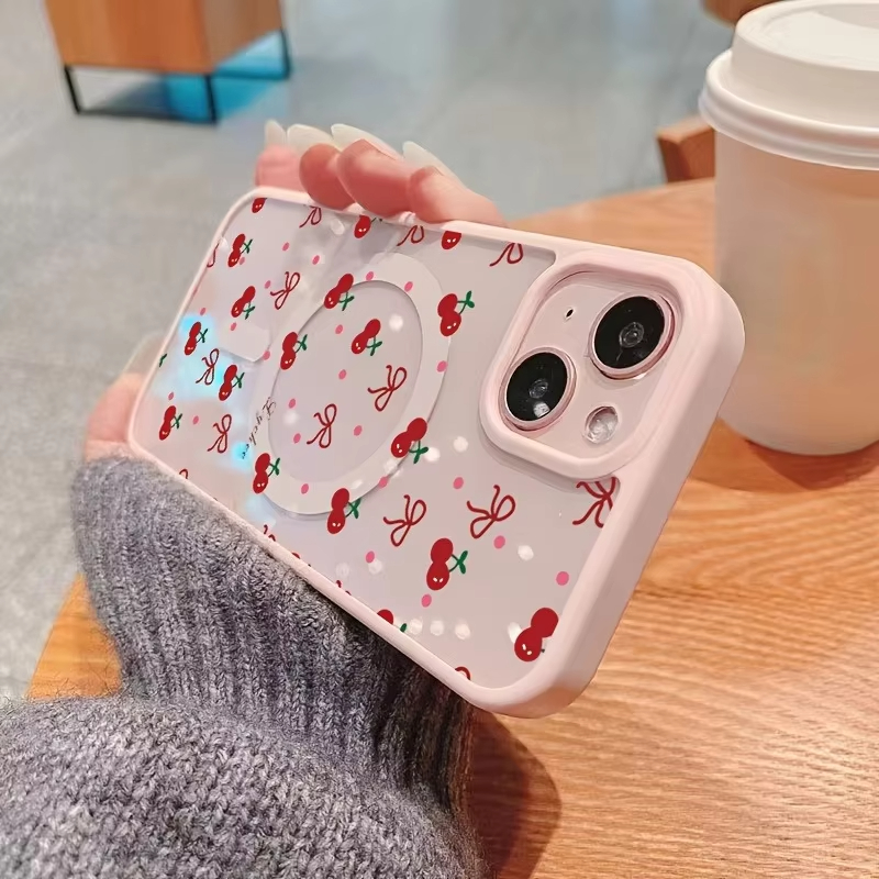 Red Cherry Printed Magnetic Ph - đánh giá và giá Phone Cases With Magnet