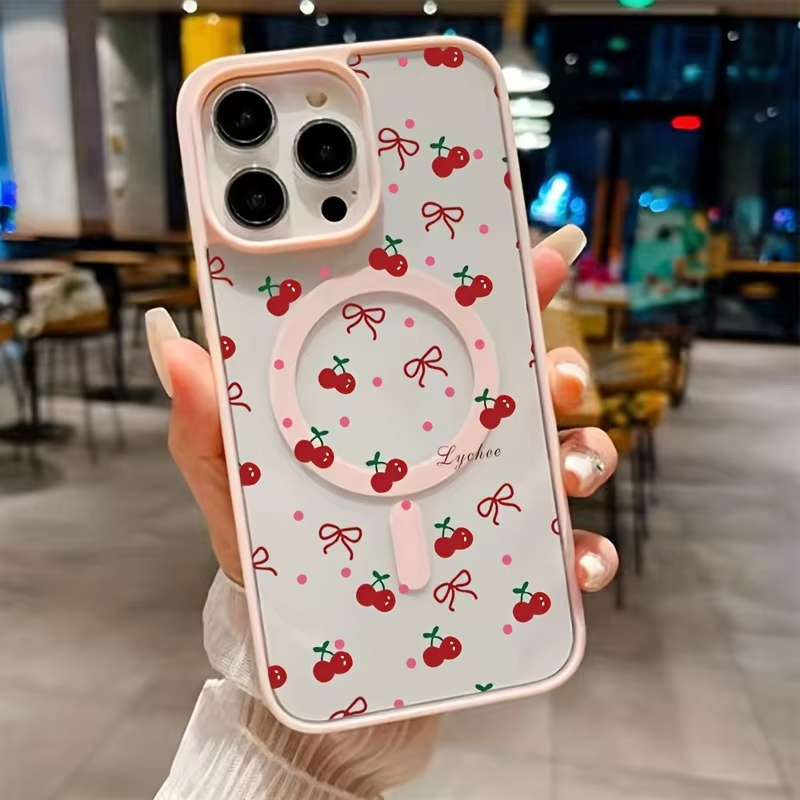 Red Cherry Printed Magnetic Ph - đánh giá và giá Phone Cases With Magnet