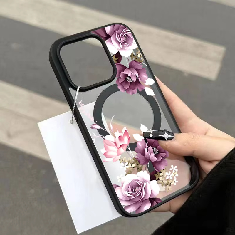 Lavender Pink Floral Printed M - đánh giá và giá Phone Cases With Magnet