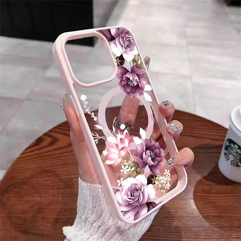 Lavender Pink Floral Printed M - đánh giá và giá Phone Cases With Magnet