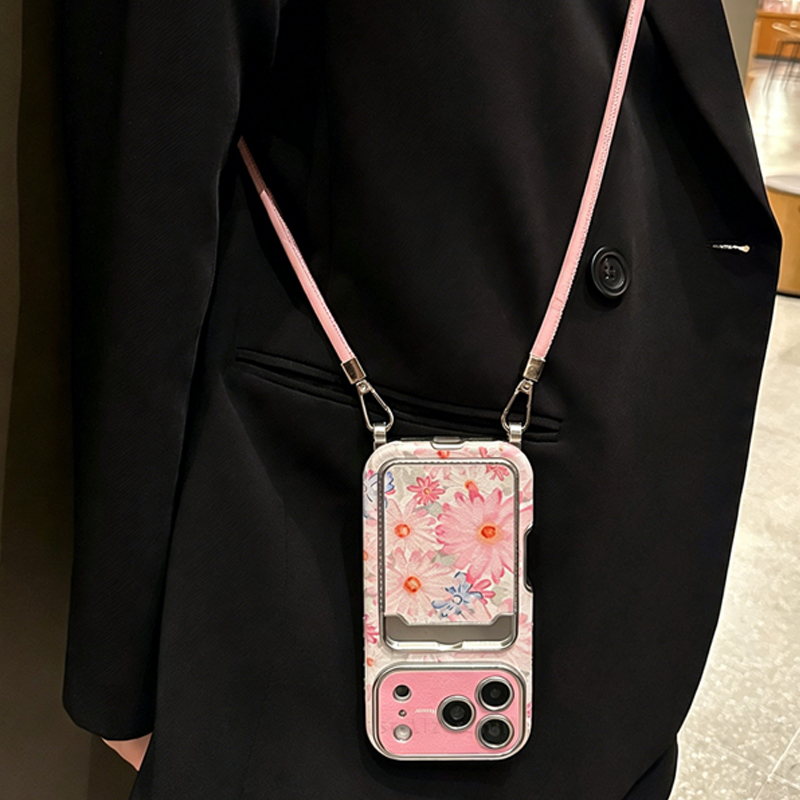 Pink Floral Faux Leather Textu - đánh giá và giá Phone Cases With Card Holder