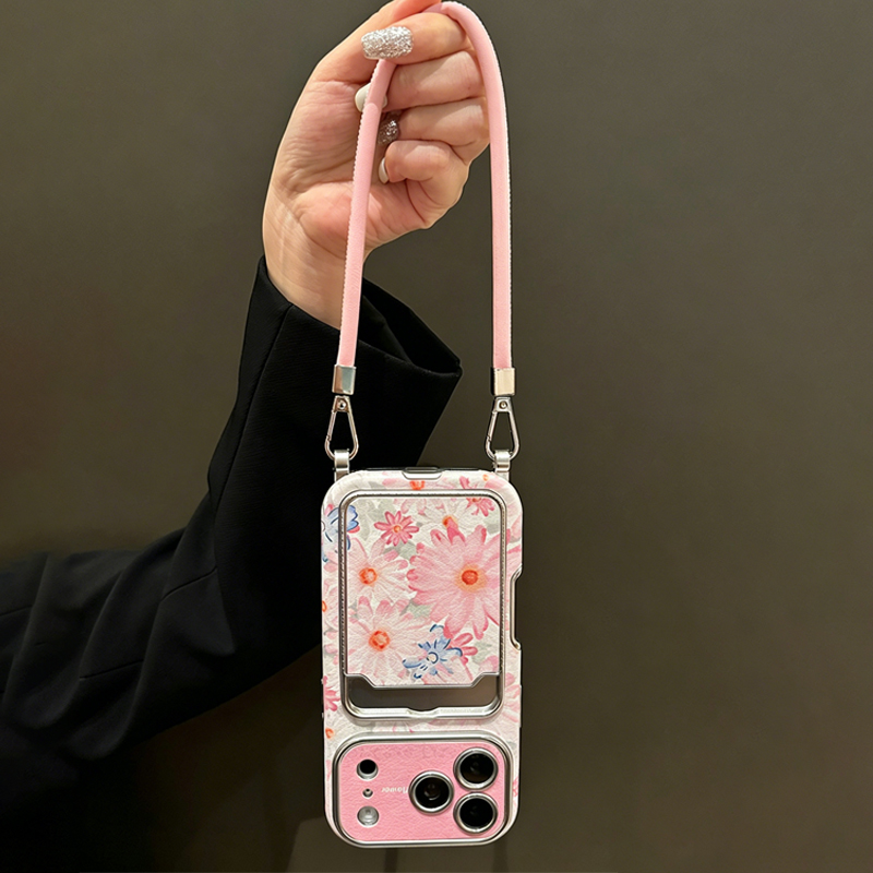 Pink Floral Faux Leather Textu - đánh giá và giá Phone Cases With Card Holder