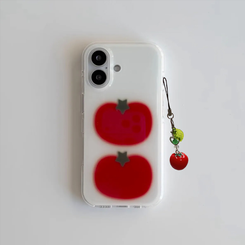 Korean Ins Two Ted Tomato Cart - đánh giá và giá Cute Anime Case