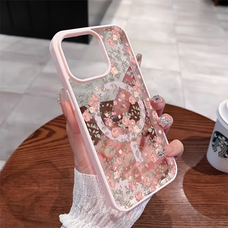 Pink Tiny Rose Clear Magnetic  - đánh giá và giá Phone Cases With Magnet
