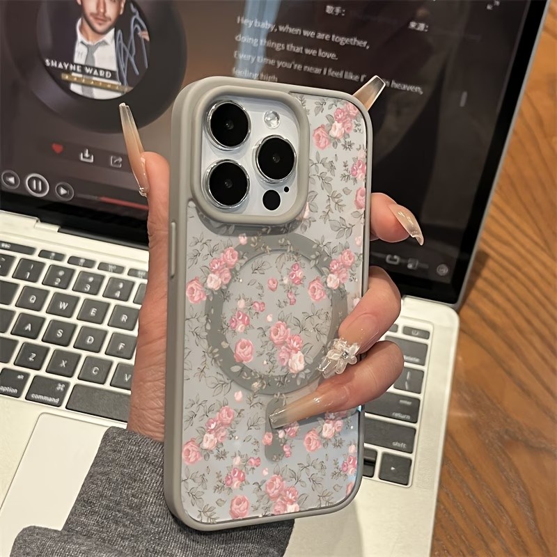 Pink Tiny Rose Clear Magnetic  - đánh giá và giá Phone Cases With Magnet