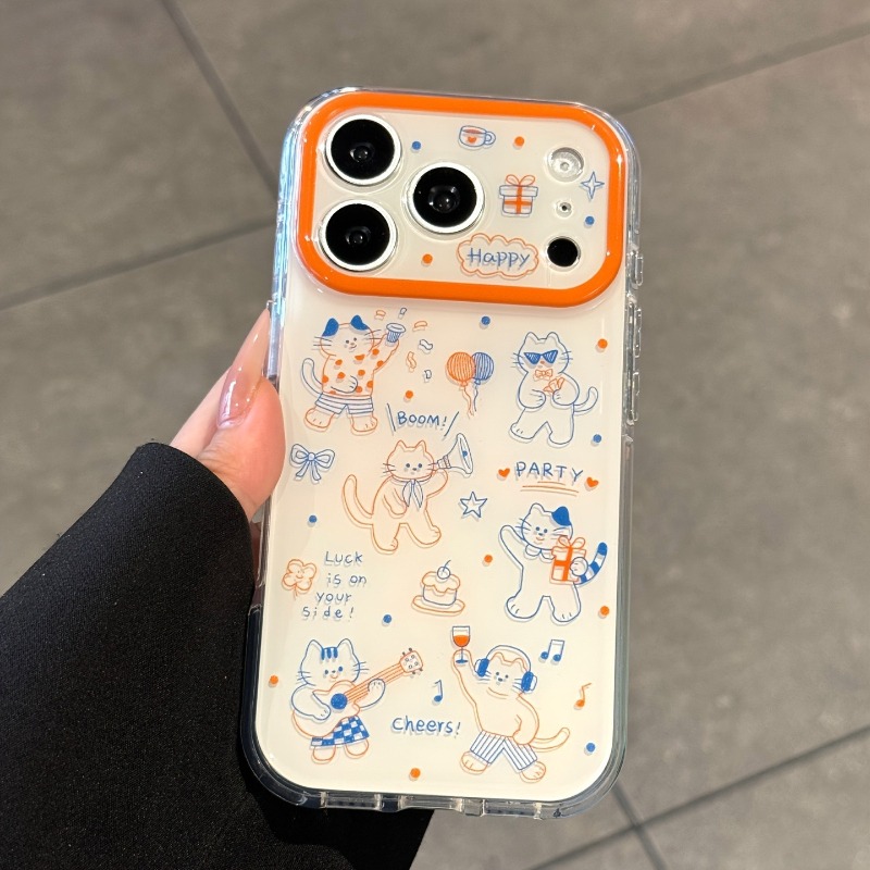 Cartoon Cute Line Cat Pattern  - đánh giá và giá Cute Anime Case