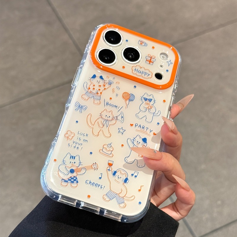 Cartoon Cute Line Cat Pattern  - đánh giá và giá Cute Anime Case