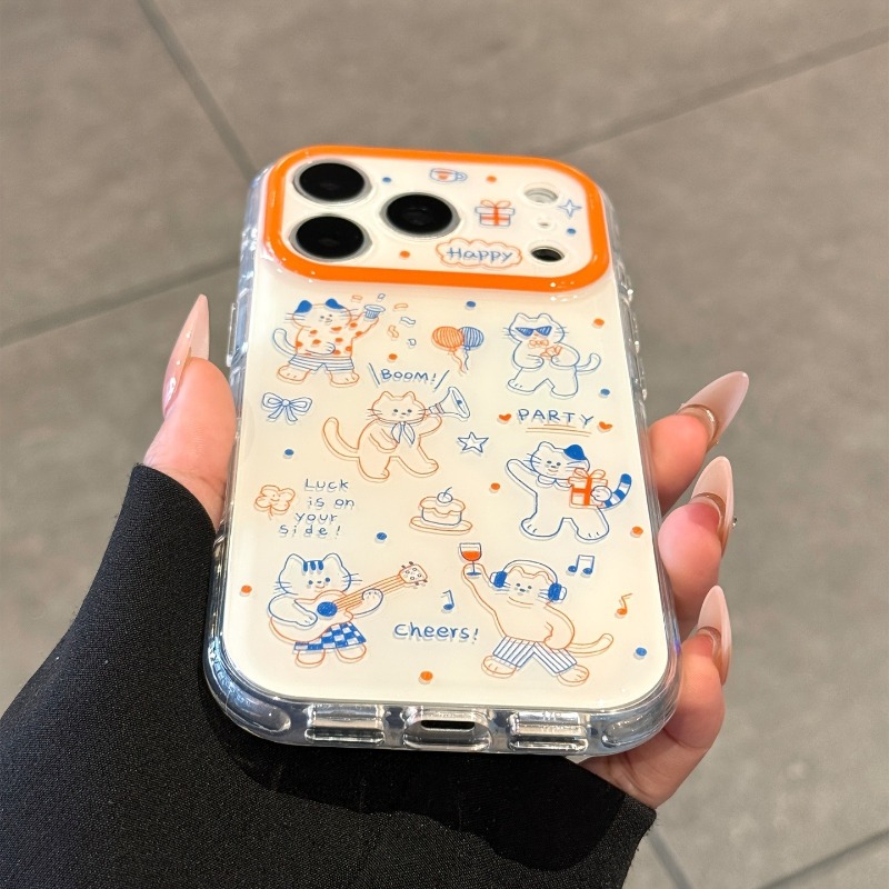 Cartoon Cute Line Cat Pattern  - đánh giá và giá Cute Anime Case
