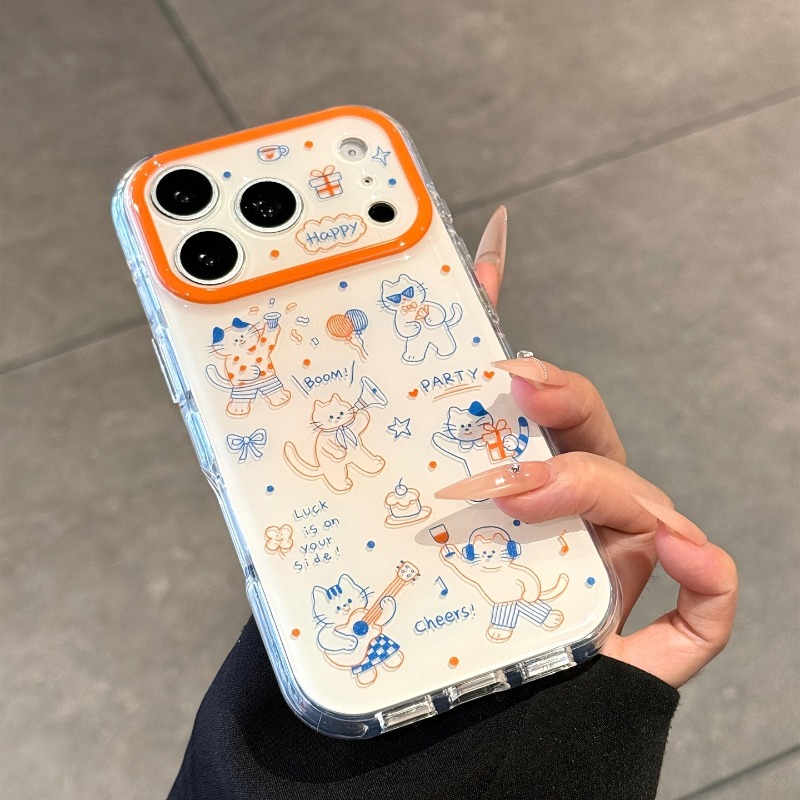 Cartoon Cute Line Cat Pattern  - đánh giá và giá Cute Anime Case
