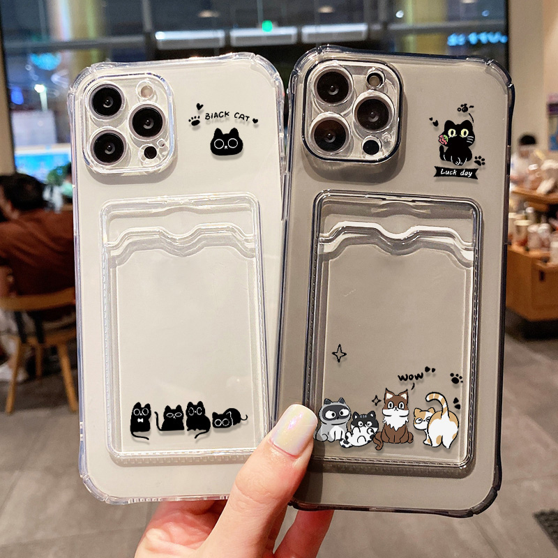Cute Black Cat Phone Case For  - đánh giá và giá Phone Cases With Card Holder