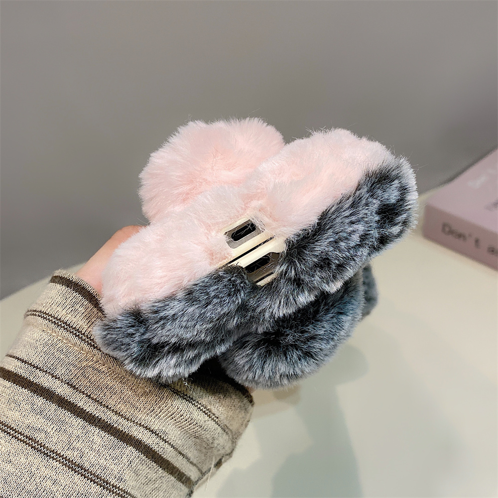 Cute Rabbit Ears Fluffy Stand  - đánh giá và giá Phone Cases For Samsung Galaxy