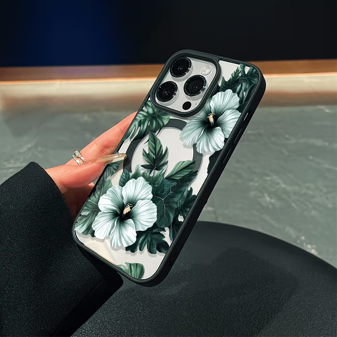 Green Floral Print Phone Case  - đánh giá và giá Phone Cases With Magnet